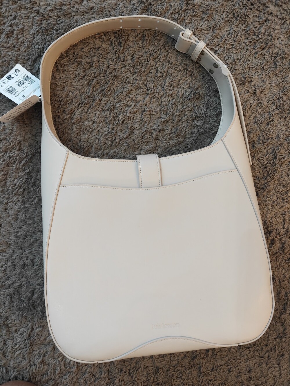 🌵 Lululemon Leather Alternative Shoulder Bag Purse 8L Cashew MSRP $228 NWT - Picture 2 of 16